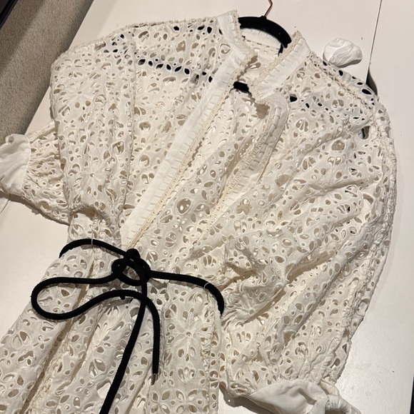 Zara White Lace Swim Coverup - Picture 4 of 4